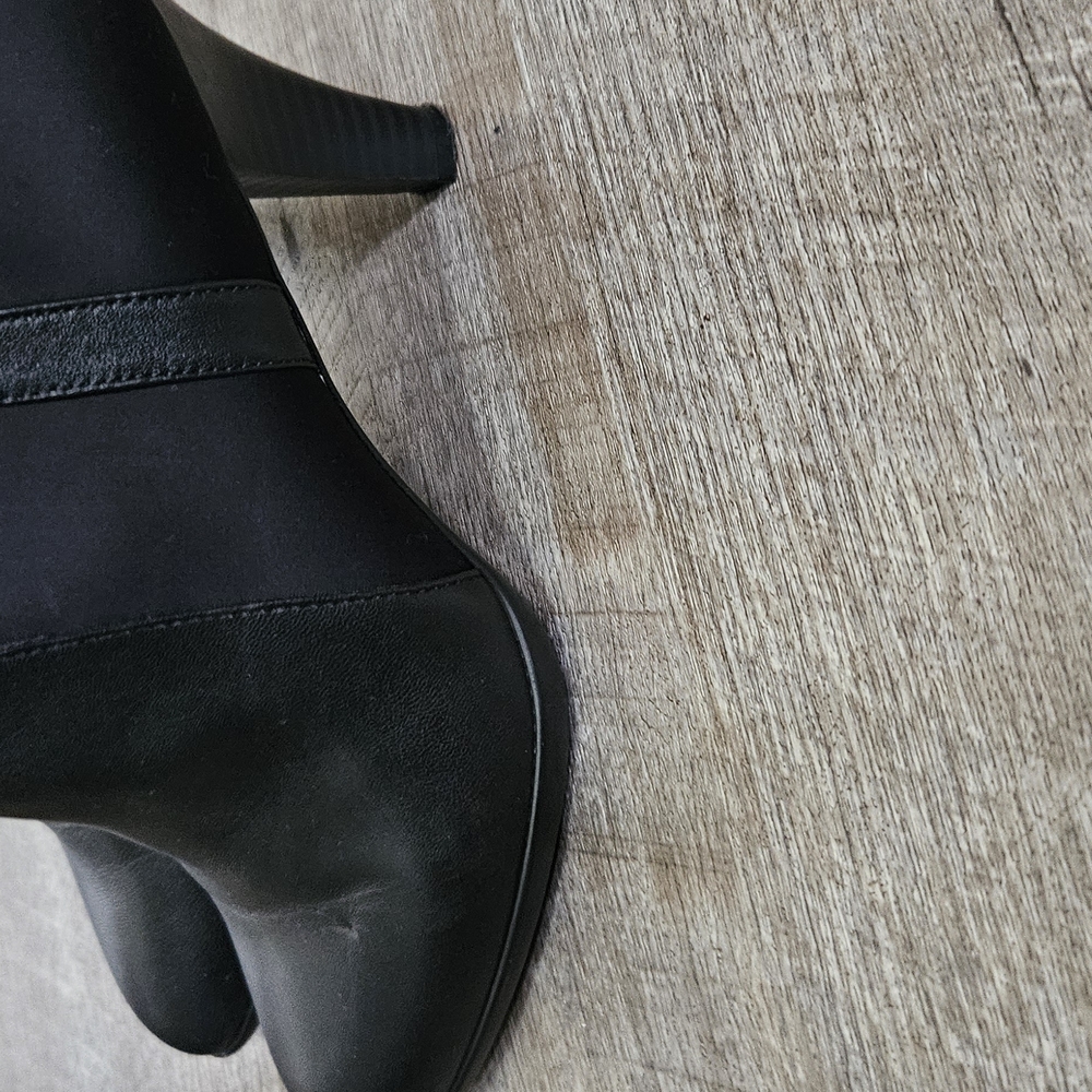 Alfani Black Heeled Boots Sleek Minimalist Design
